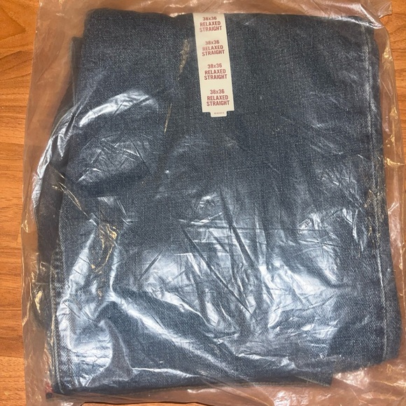 NWT ARIZONA Flex Relaxed Straight Leg Jeans 38 x 36 Medium Wash - Picture 4 of 5